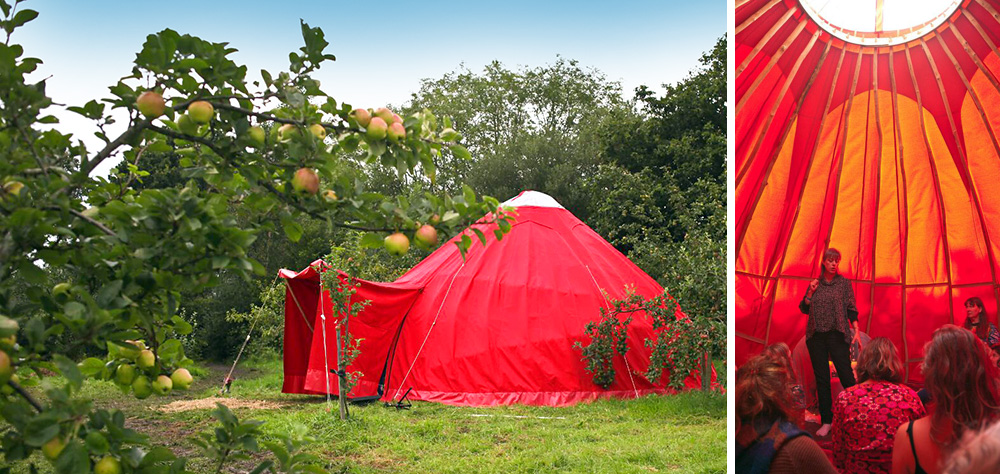 Wood Sister Red Tent