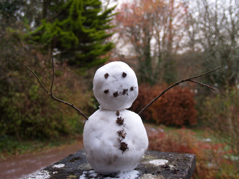The first snowman of winter