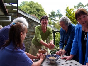 Grinding barley at lammas 2011