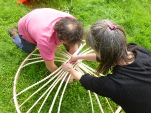 Re-lashing the roof wheel